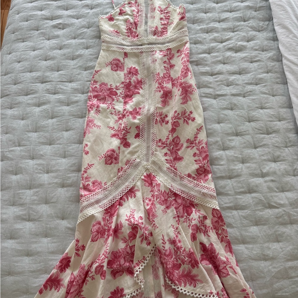 NBD Pink and Cream Floral Dress